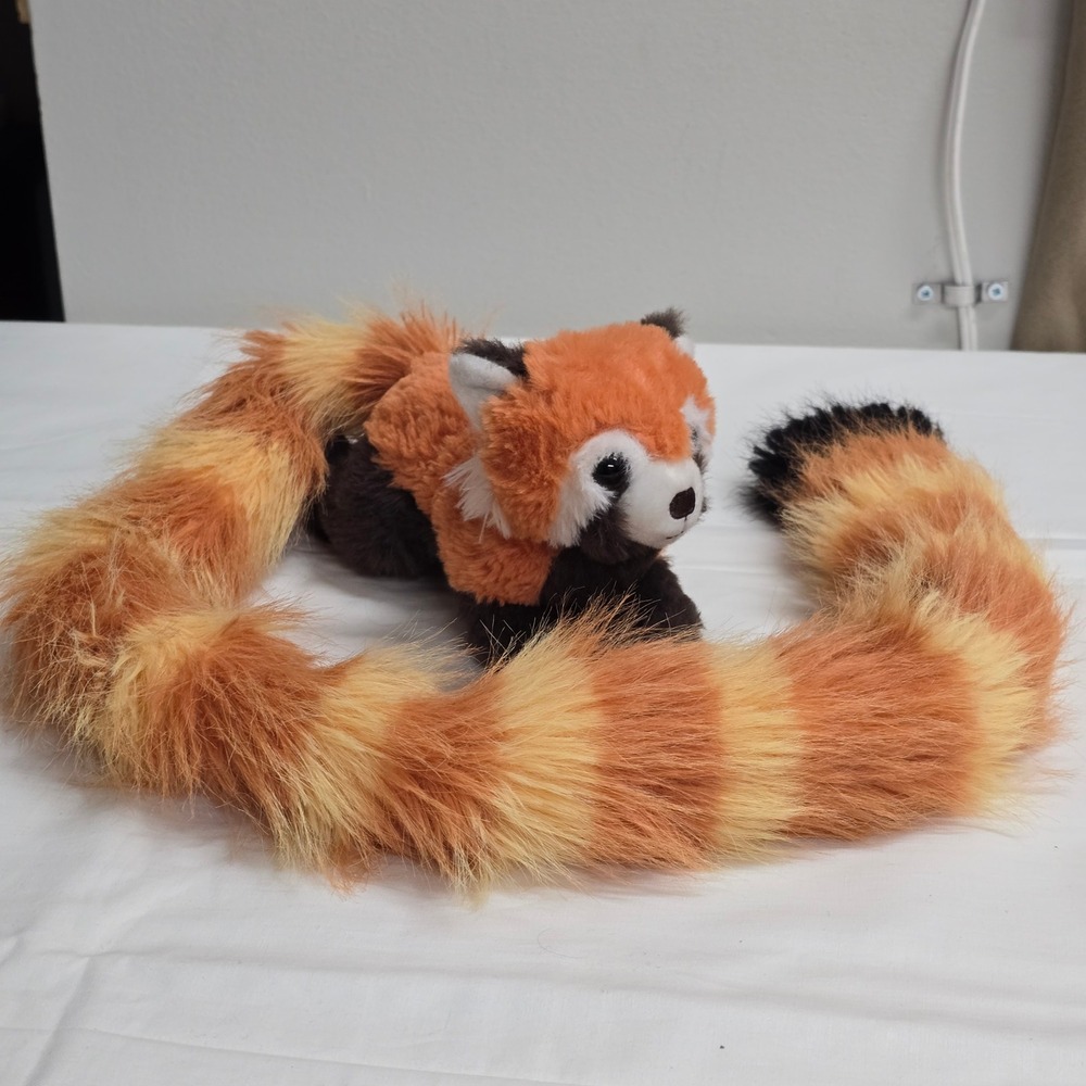Wild Republic Red Panda Plush Orange‎ Long Bushy Tail Stuffed Animal
